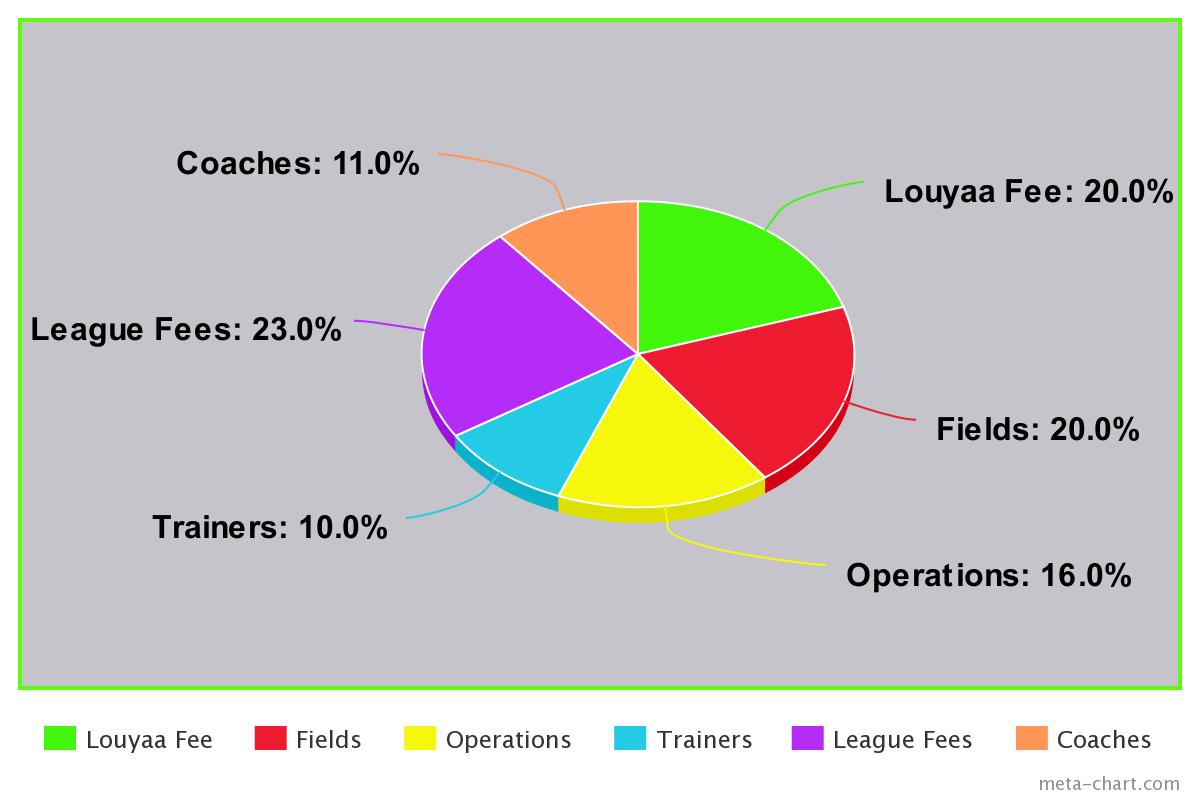 Rec Budget Pie Chart 2019-2020