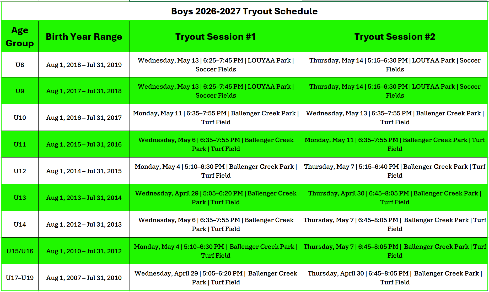 Update Boys Schedule 2026-2027